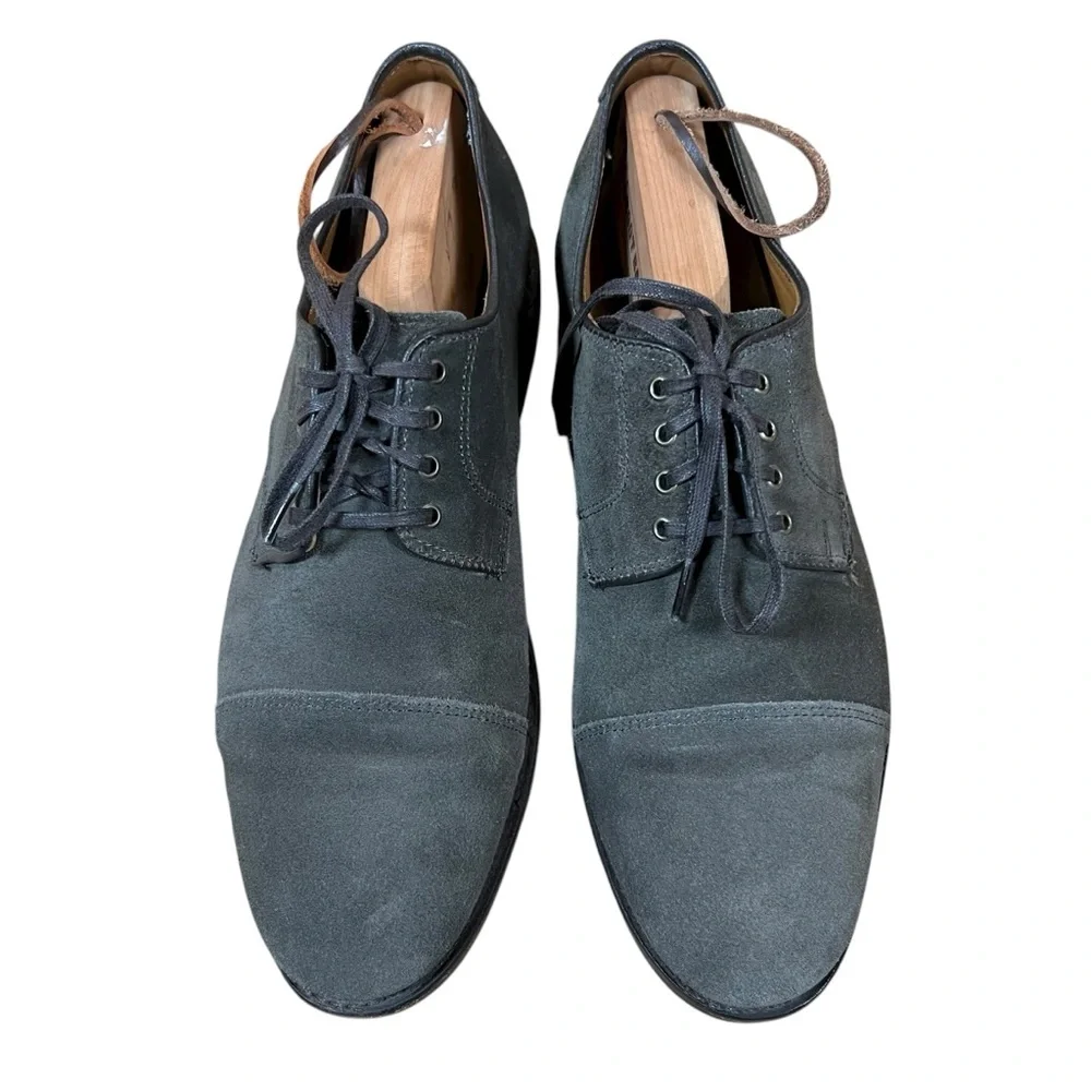 Allen Edmonds Barrett Gray Suede Cap‎ Toe Dress Shoes Men’s 9.5 D